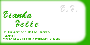 bianka helle business card